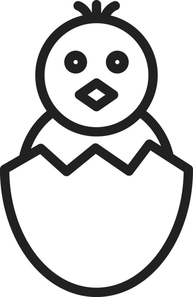 Hatching Chick icon vector image. Suitable for mobile apps, web apps and print media.