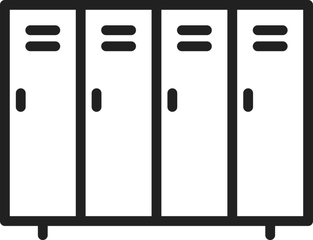 Lockers icon vector image. Suitable for mobile apps, web apps and print media.