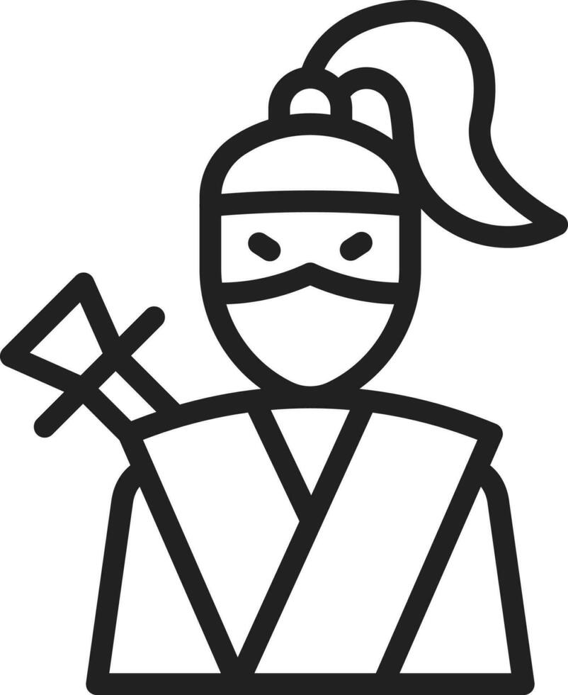 Kunoichi icon vector image. Suitable for mobile apps, web apps and print media.