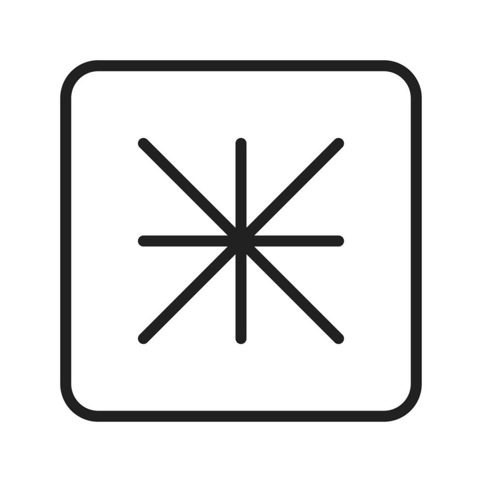Keycap Asterisk icon vector image. Suitable for mobile apps, web apps and print media.