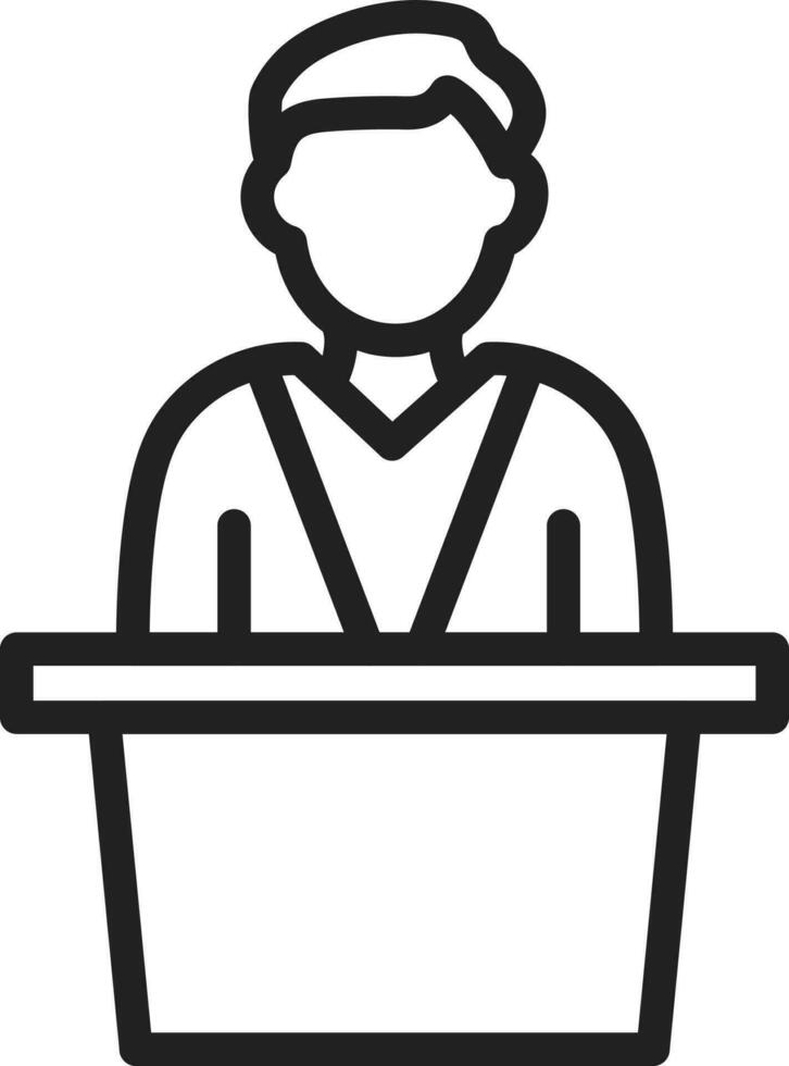Lecture icon vector image. Suitable for mobile apps, web apps and print media.