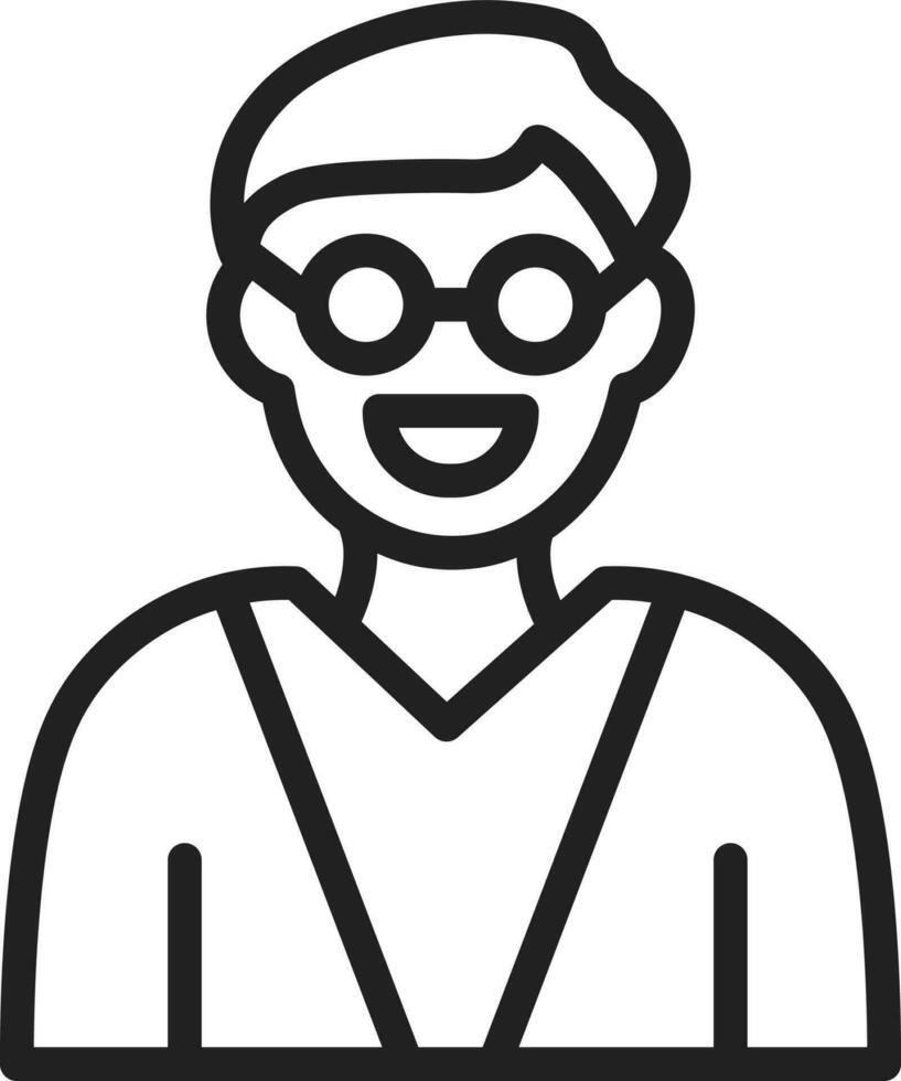 Male Professor icon vector image. Suitable for mobile apps, web apps and print media.