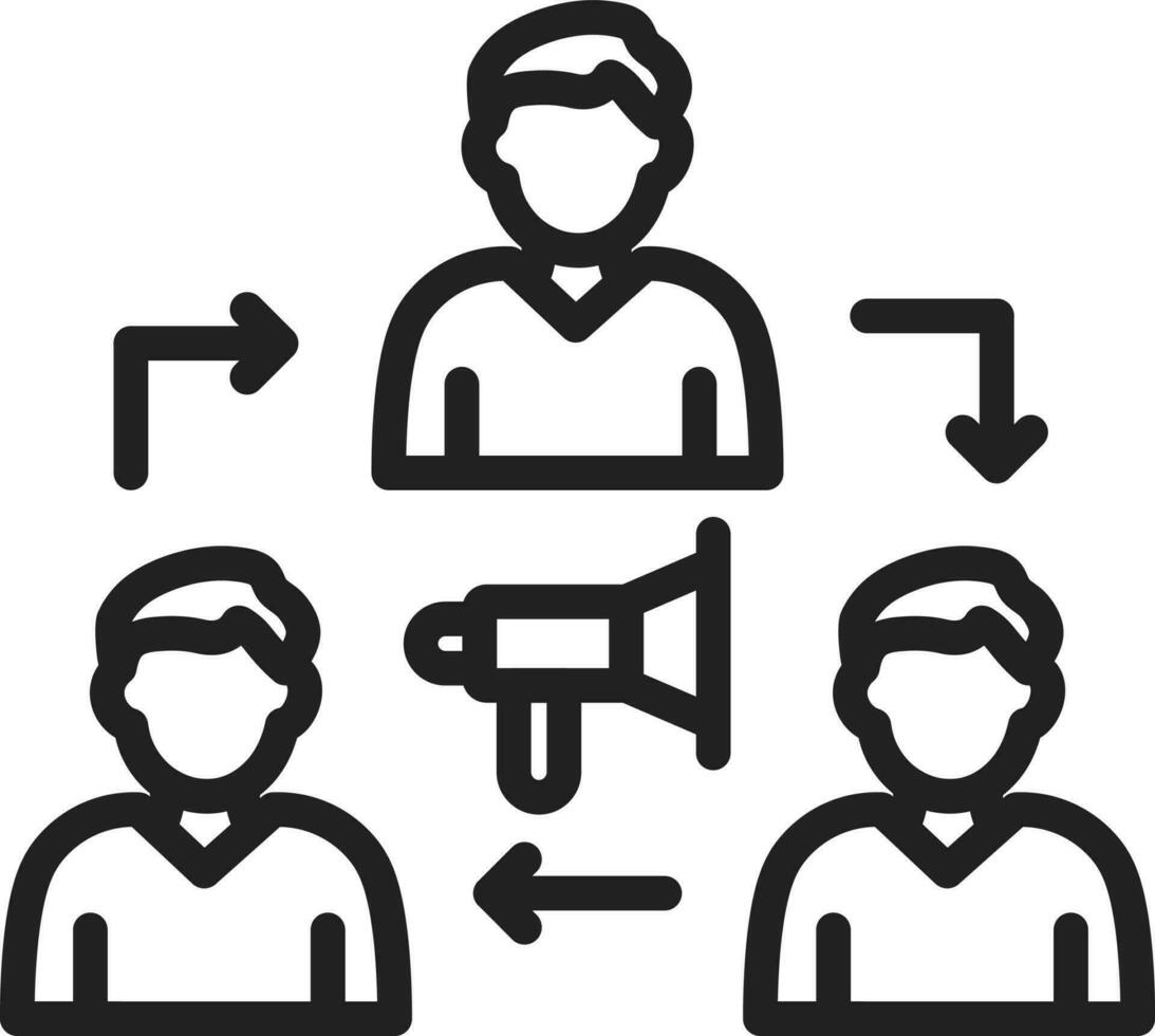 Marketing Team icon vector image. Suitable for mobile apps, web apps and print media.