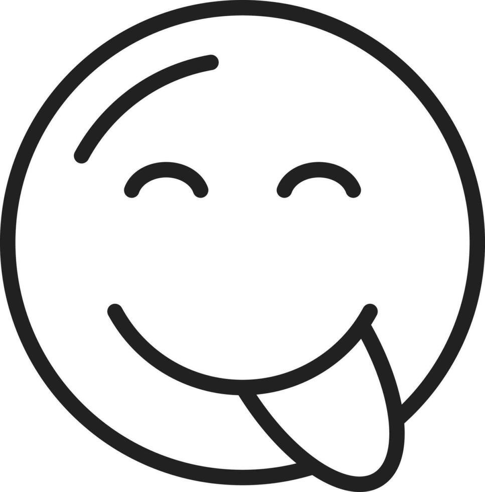 Face Savoring Food icon vector image. Suitable for mobile apps, web apps and print media.