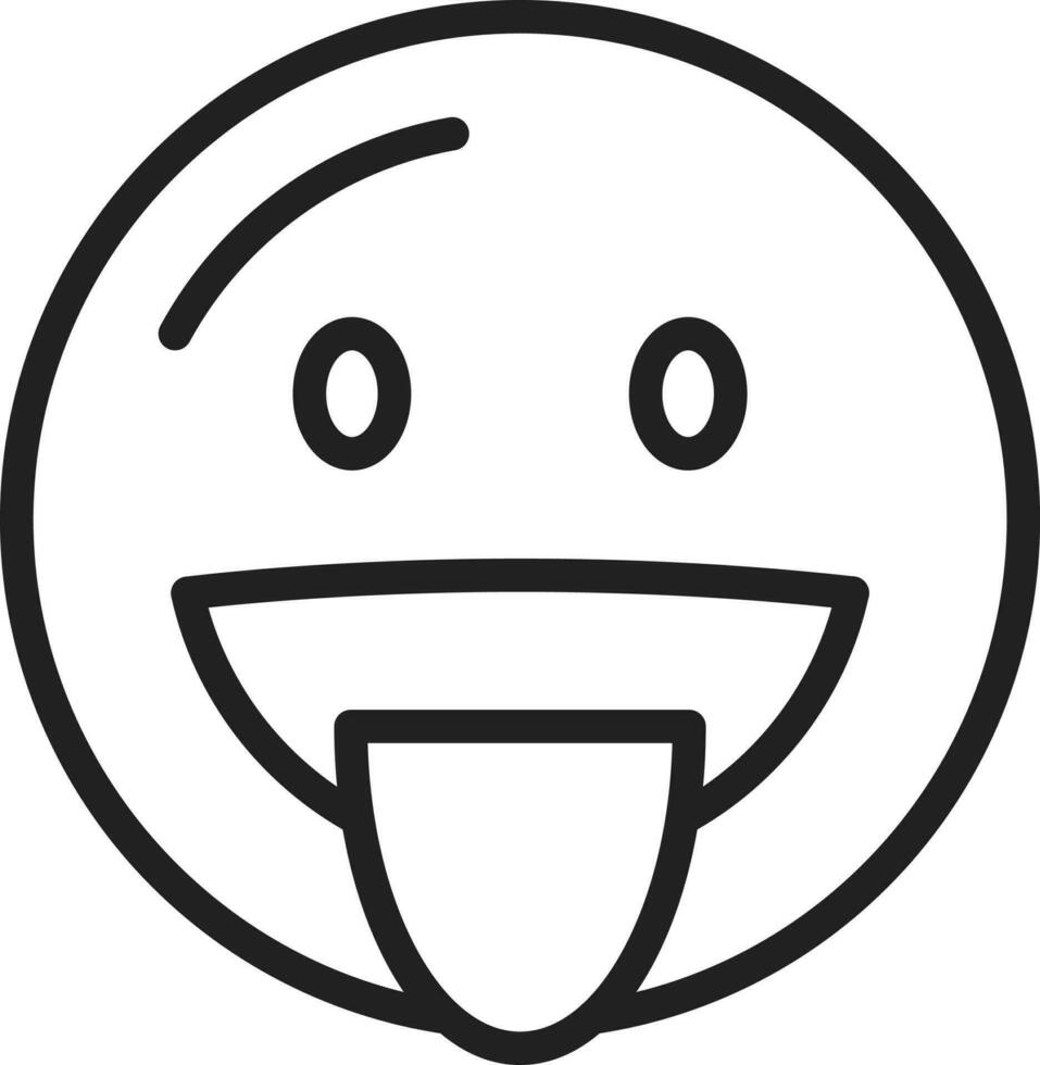 Face with Tongue icon vector image. Suitable for mobile apps, web apps and print media.