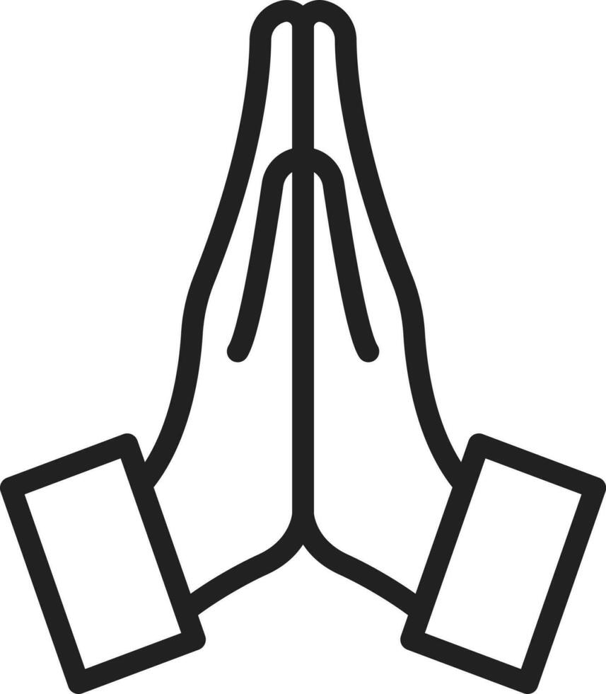 Folded Hands icon vector image. Suitable for mobile apps, web apps and print media.