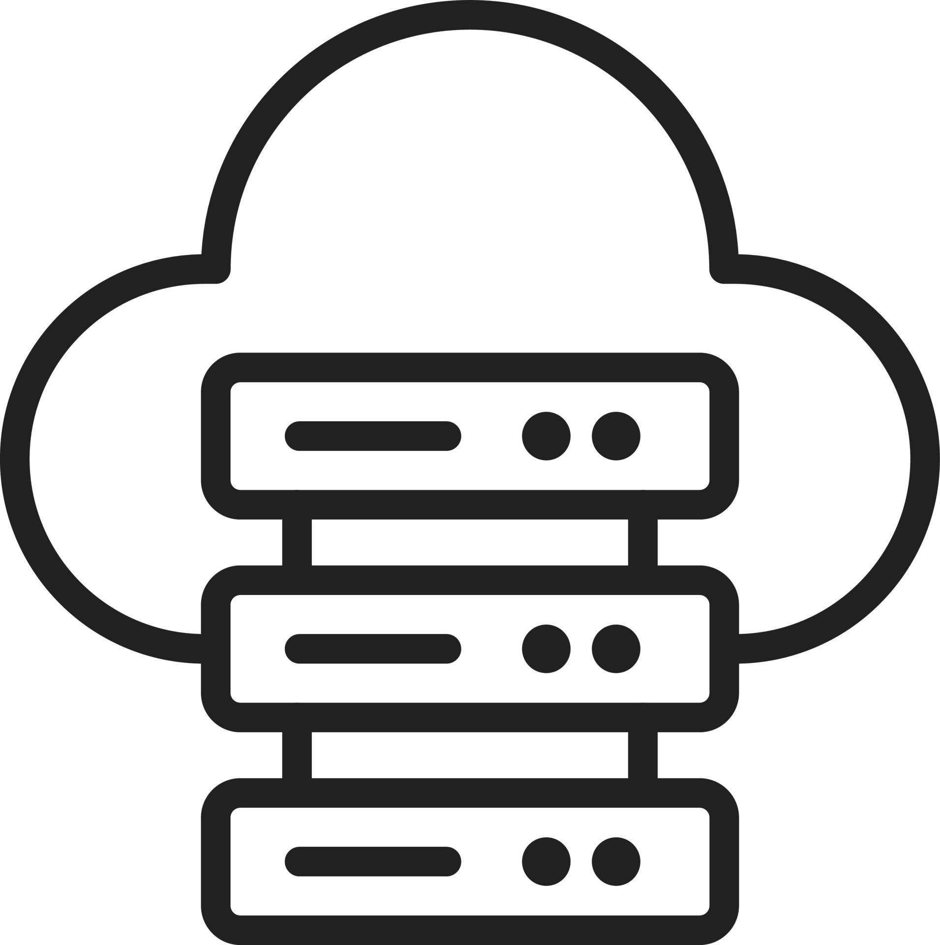 Cloud and Server Data icon vector image. Suitable for mobile apps, web ...