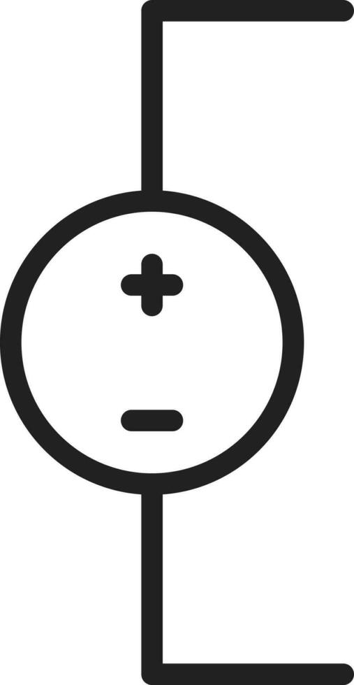 DC Voltage Source icon vector image. Suitable for mobile apps, web apps and print media.