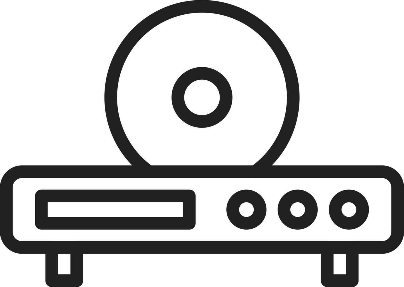 Disc Player icon vector image. Suitable for mobile apps, web apps and print media.