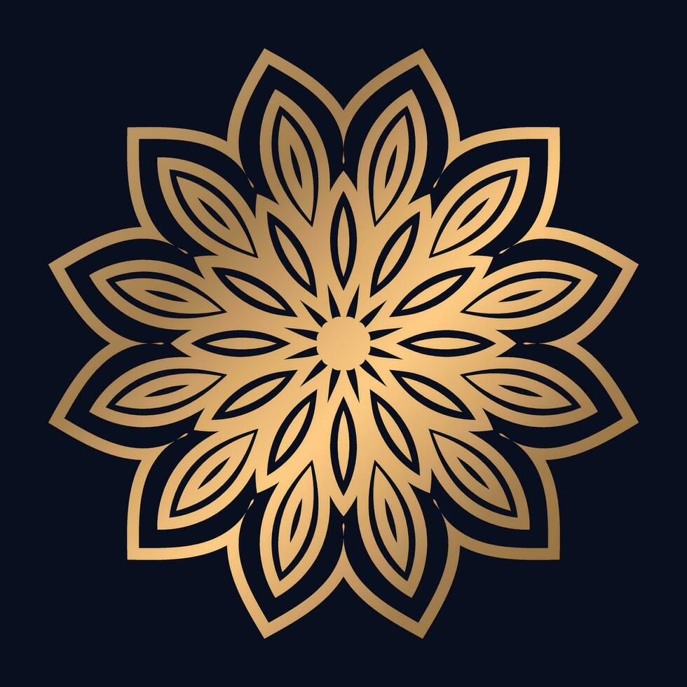 Circulated Golden Mandala Design Background vector