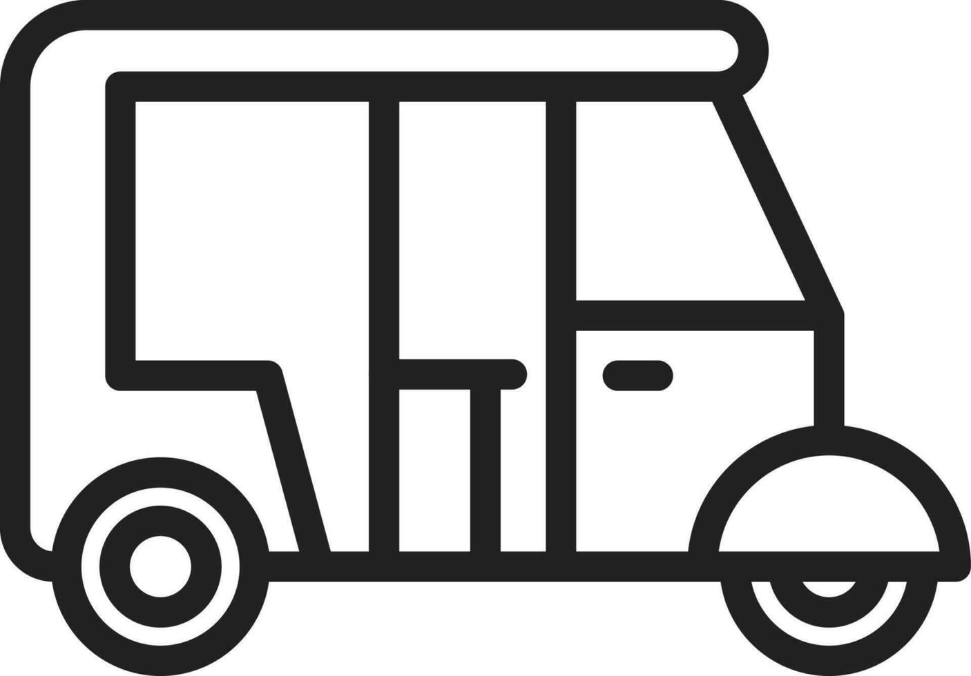 Auto Rickshaw icon vector image. Suitable for mobile apps, web apps and print media.