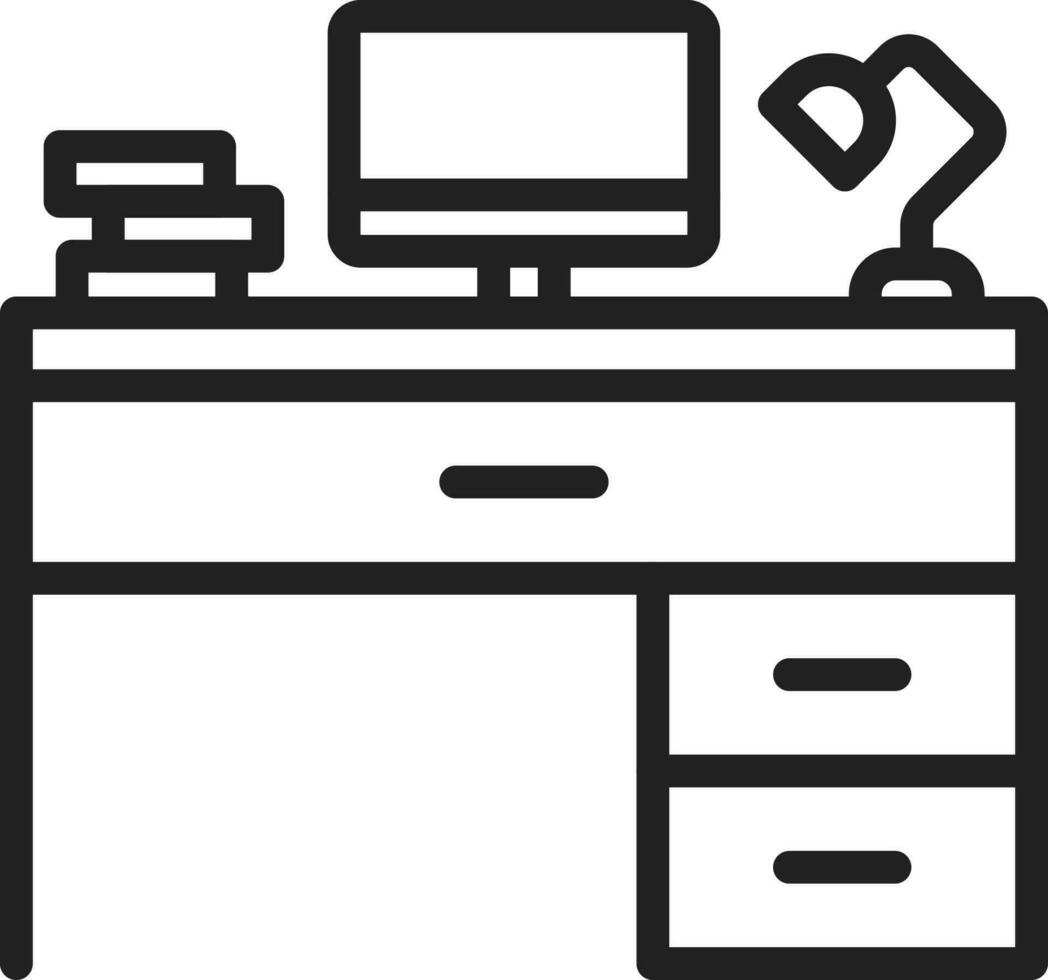 Workplace icon vector image. Suitable for mobile apps, web apps and print media.