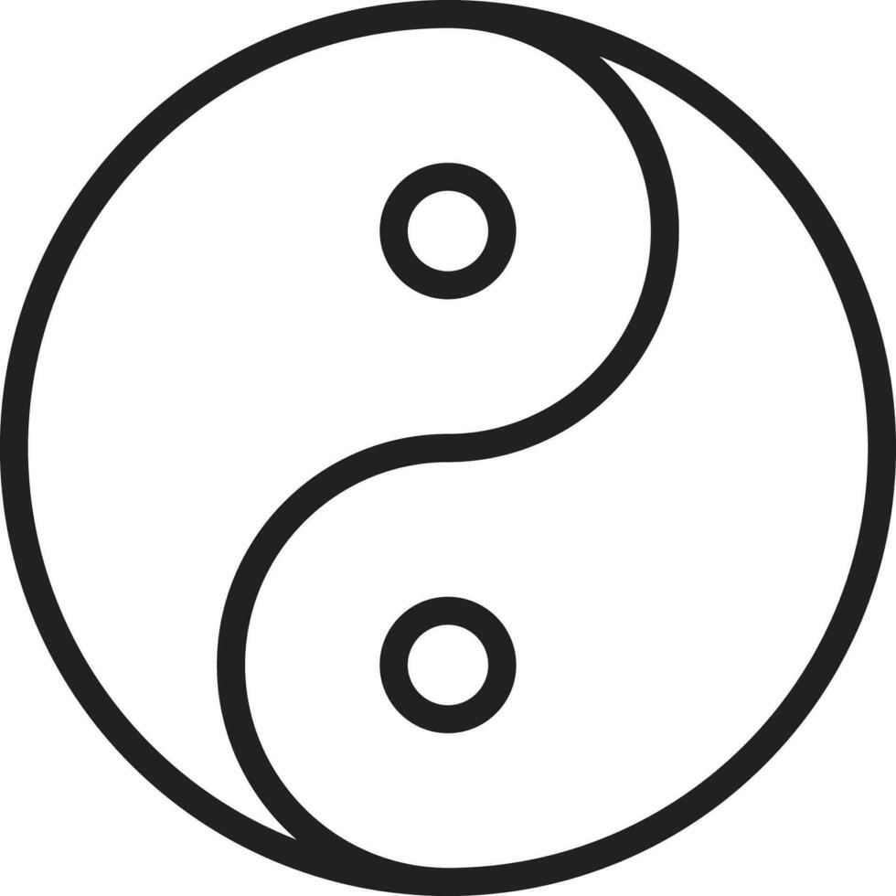 Yin Yang icon vector image. Suitable for mobile apps, web apps and print media.