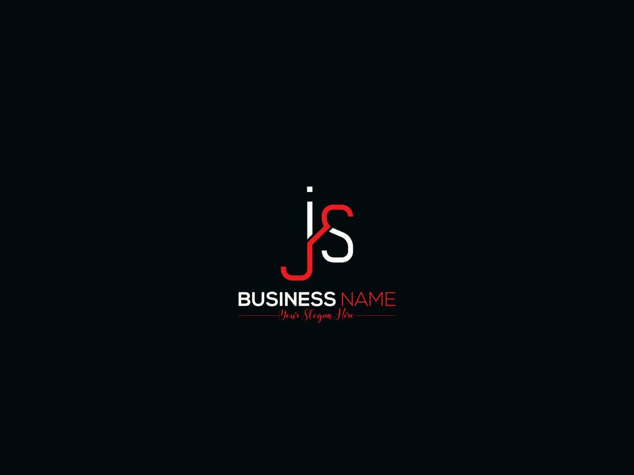 Minimalist Js Logo Icon, Alphabet Js sj Luxury Letter Logo Design vector