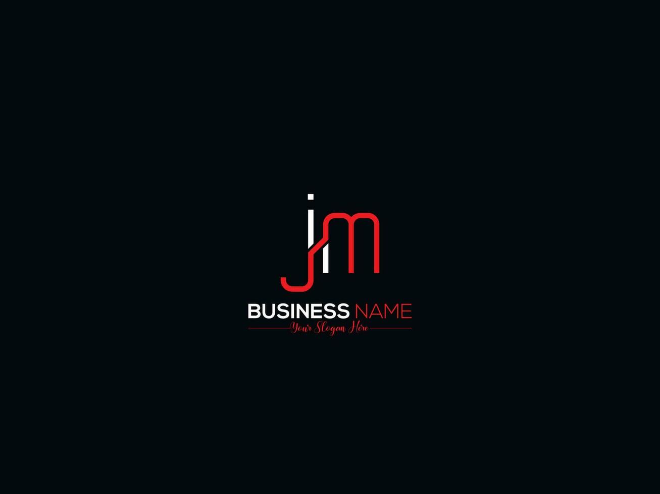 Minimalist Jm Logo Icon, Alphabet Jm mj Luxury Letter Logo Design vector