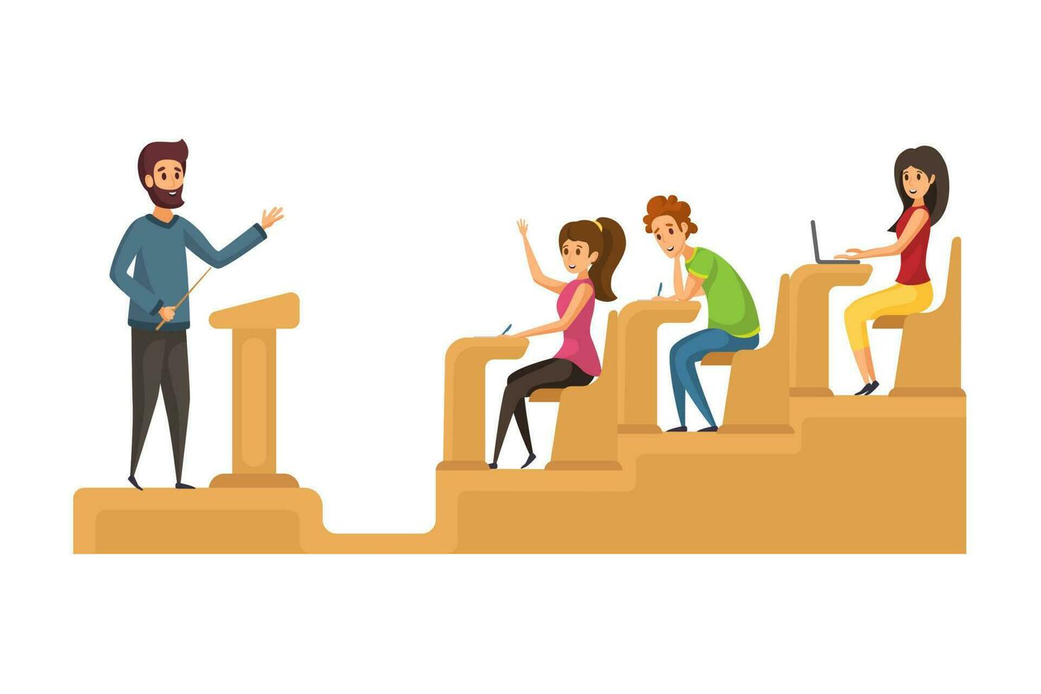 Lecture, study, education concept vector