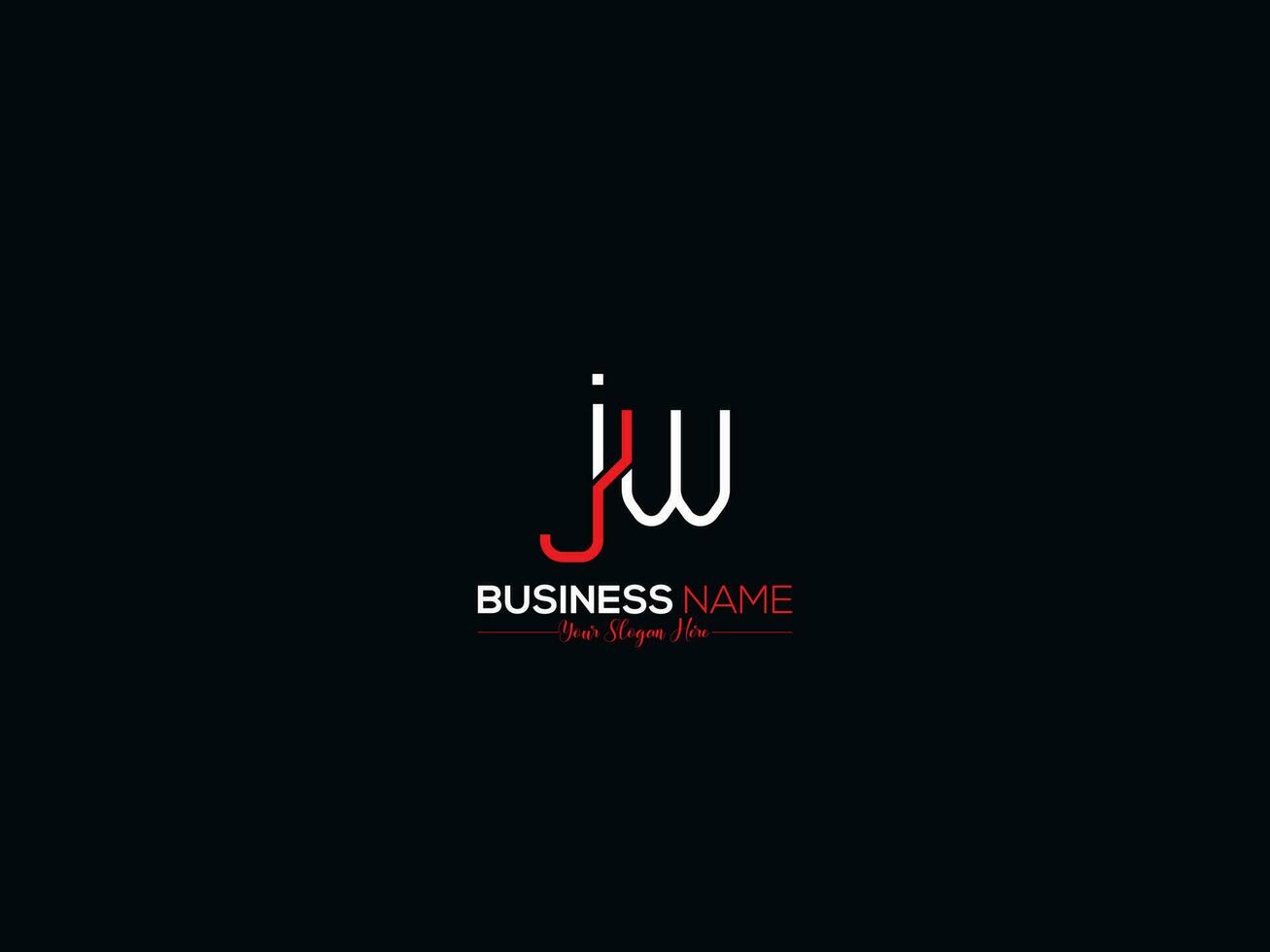 Minimalist Jw Logo Icon, Alphabet Jw wj Luxury Letter Logo Design vector