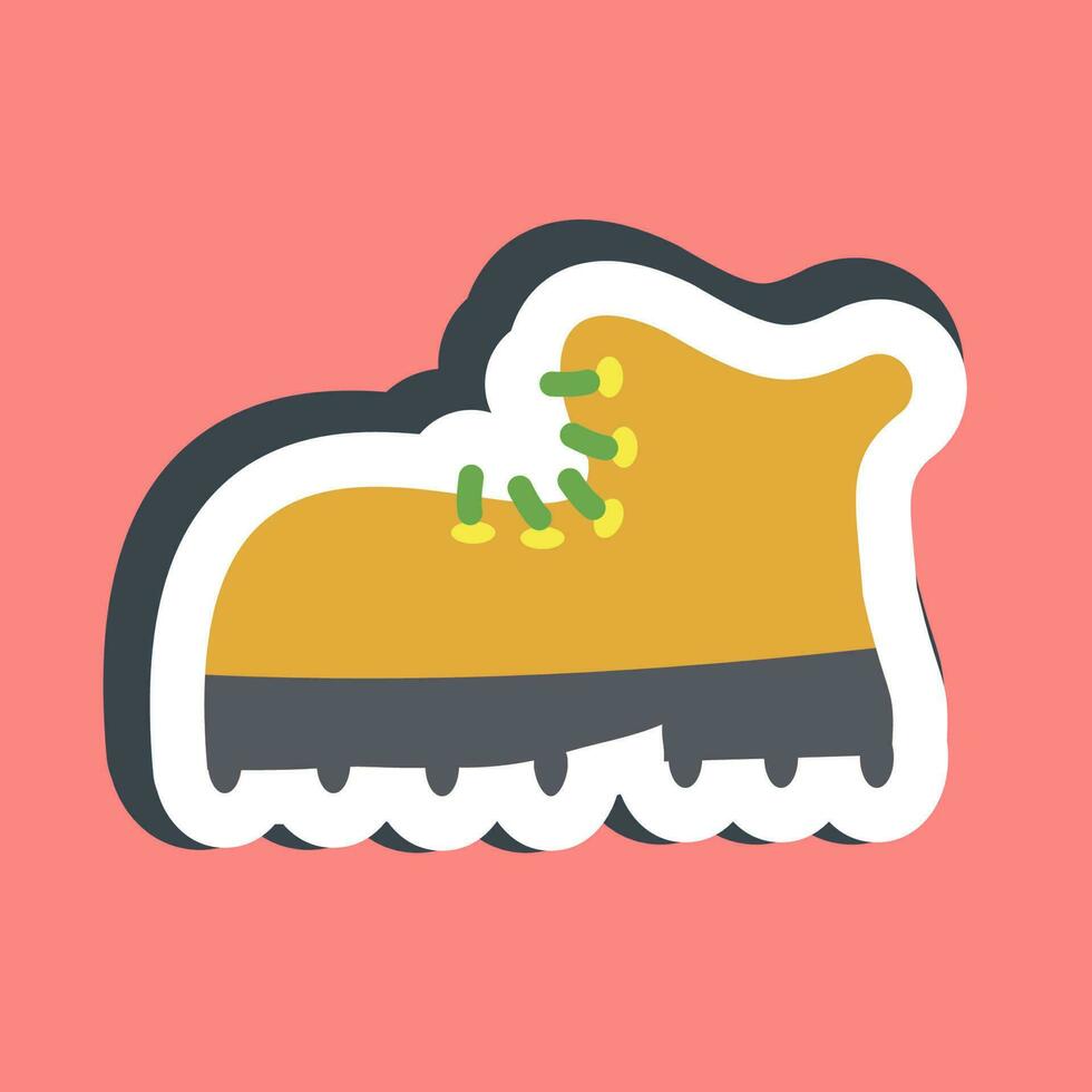 Sticker shoes. Camping and adventure elements. Good for prints, posters, logo, advertisement, infographics, etc. vector