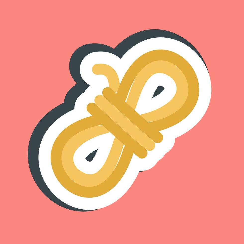 Sticker rope. Camping and adventure elements. Good for prints, posters, logo, advertisement, infographics, etc. vector