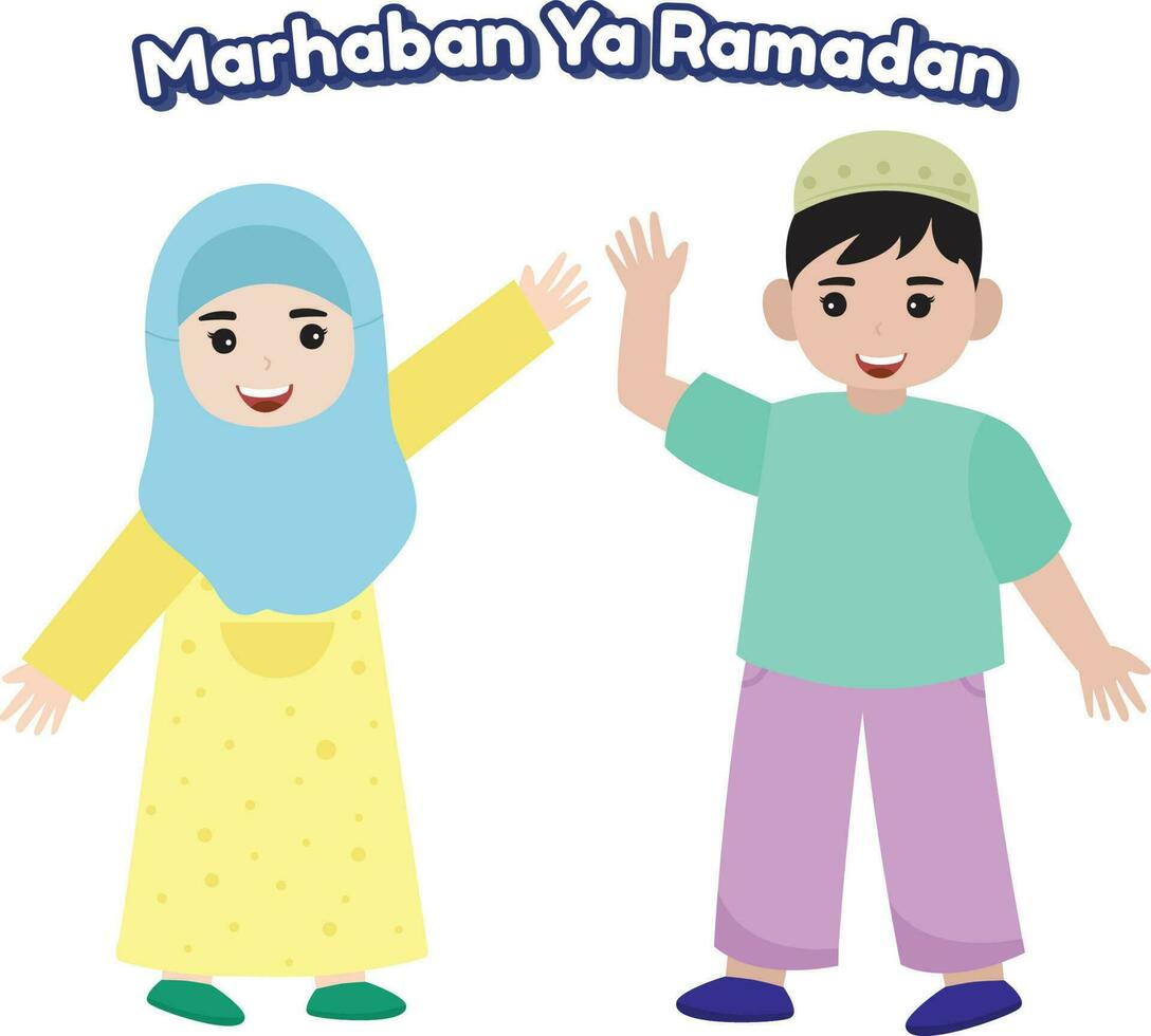 Muslim Kids Vector