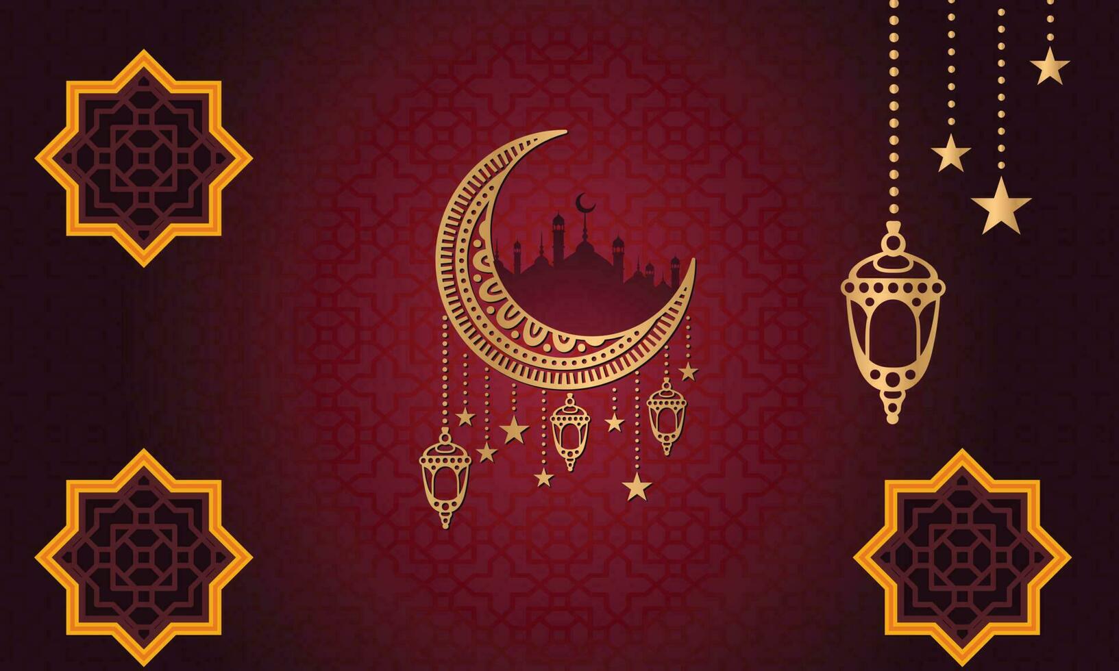 happy muharram islamic new year background vector