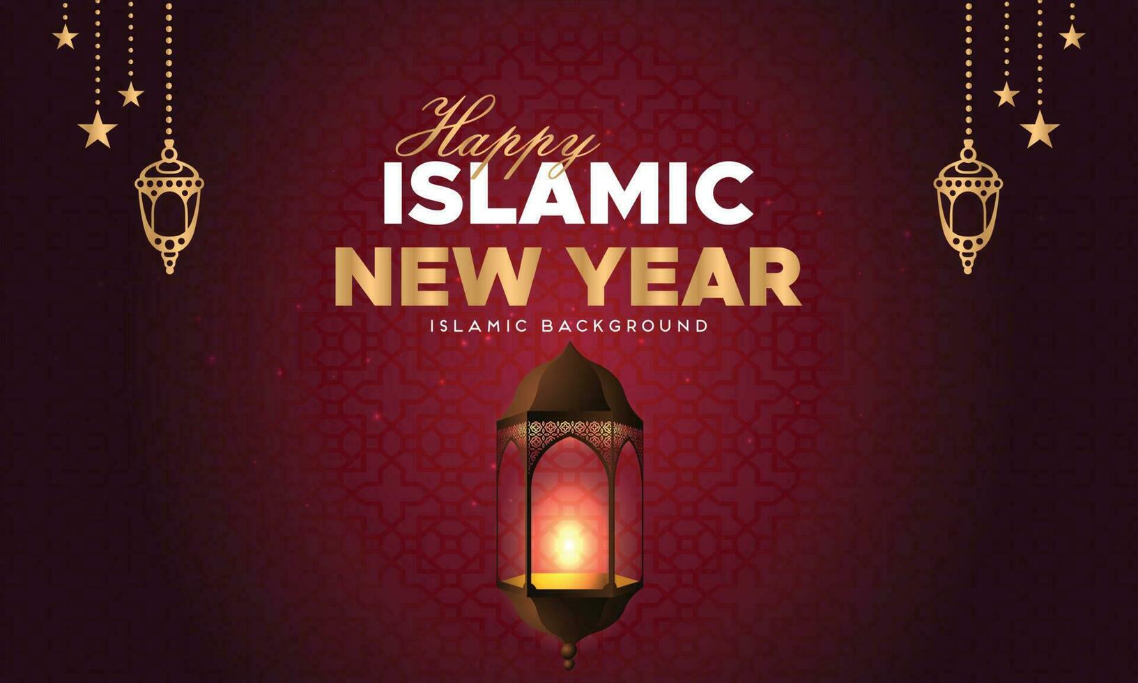 appy islamic new year background vector