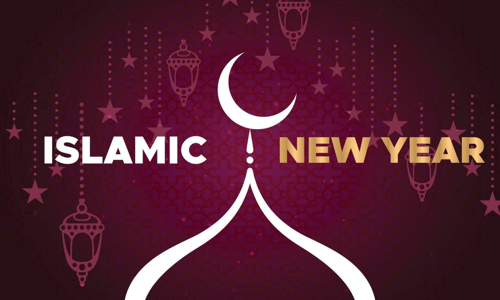 happy muharram islamic new year background vector