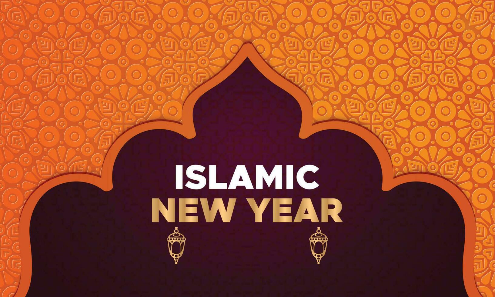 muharram islamic new year celebration 3d illustration background vector