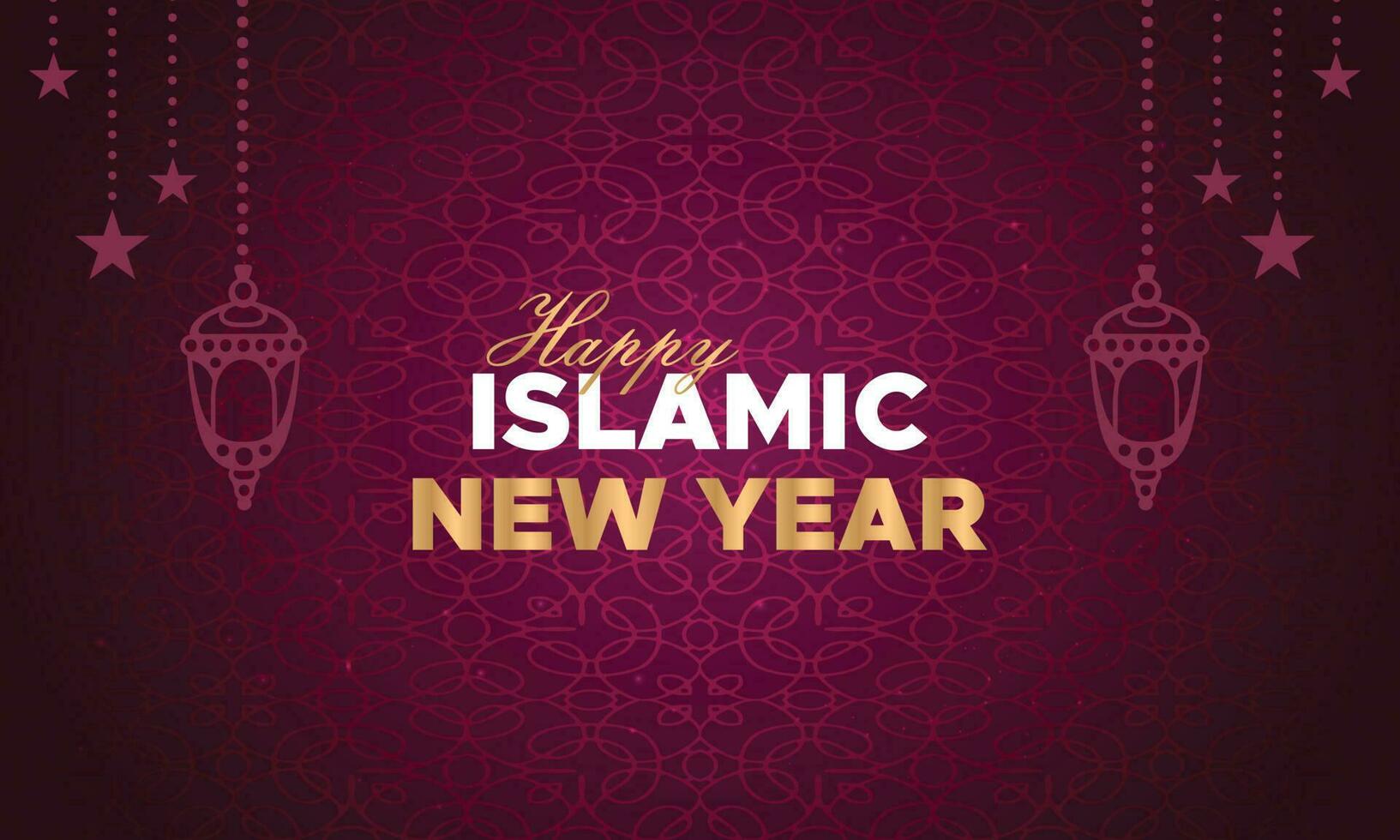 happy muharram islamic new year background vector