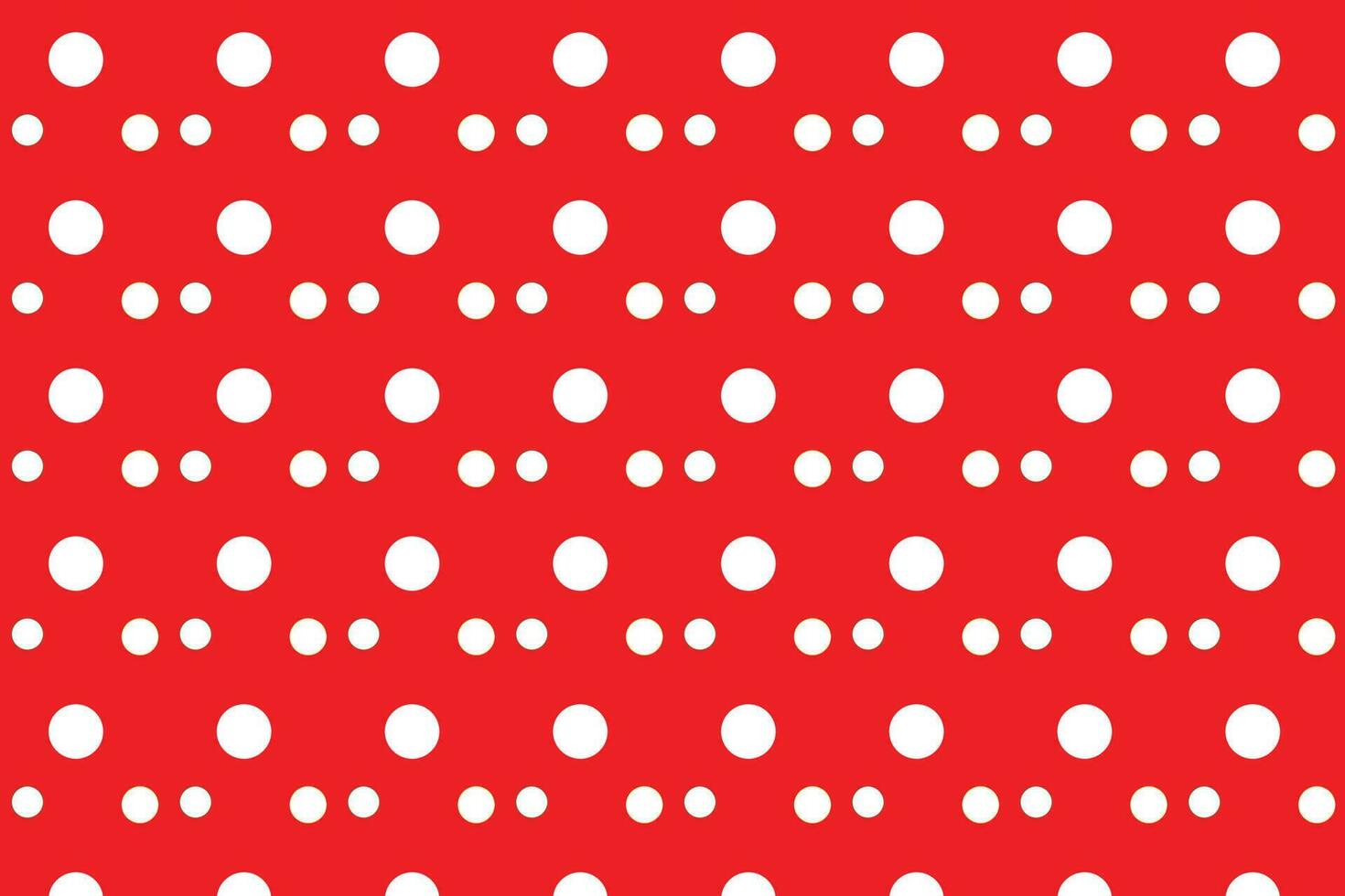 simple circle white polka dot pattern on red background. vector