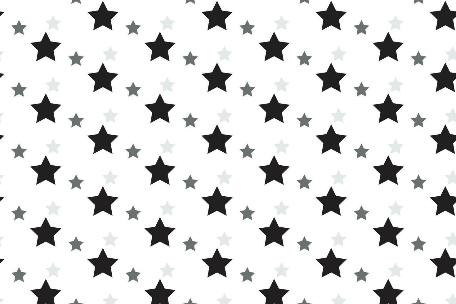 simple black and grey star polka dot pattern on white background. vector