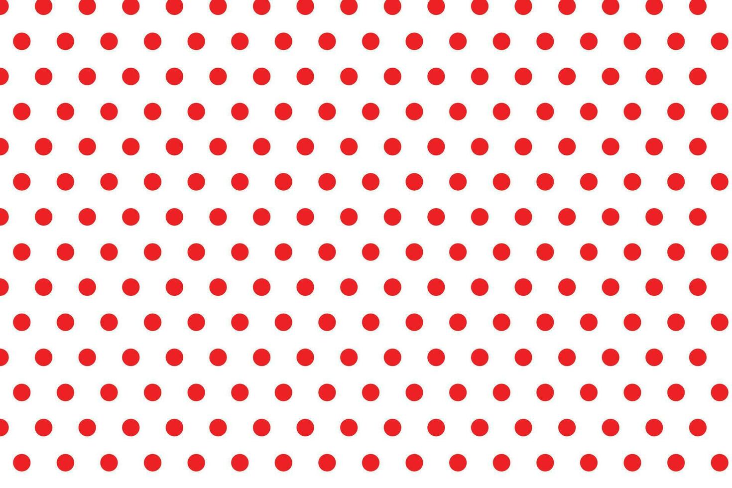 simple red polka dot pattern on white background. vector