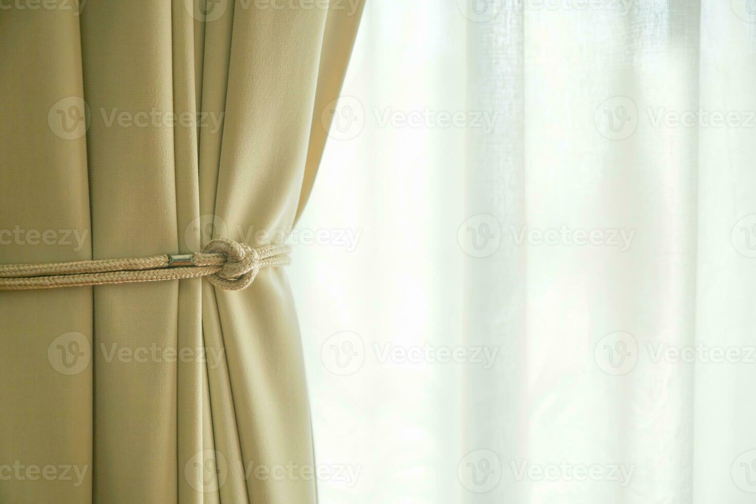 curtain with window and sunlight photo