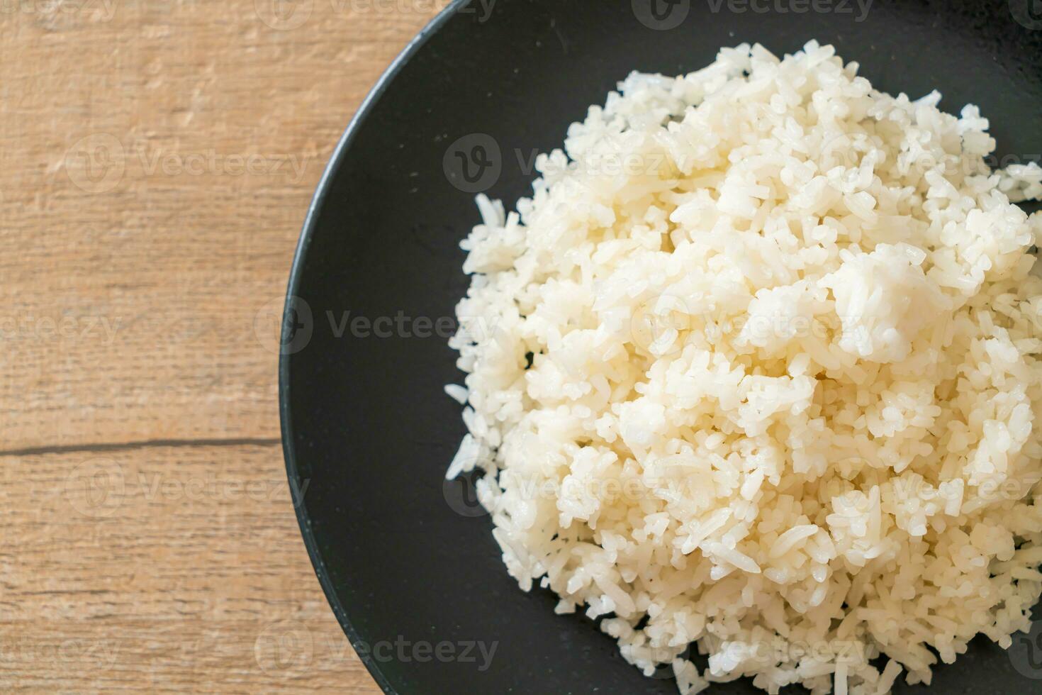 cooked rice on plate photo
