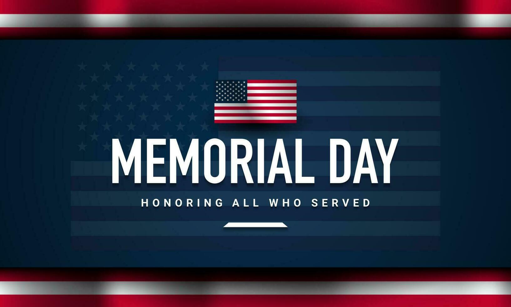 Memorial Day Background Design. vector