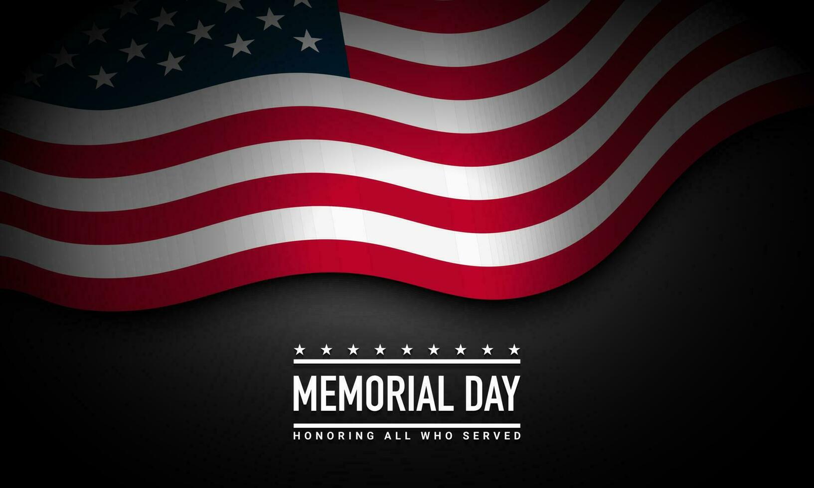 Memorial Day Background Design. vector