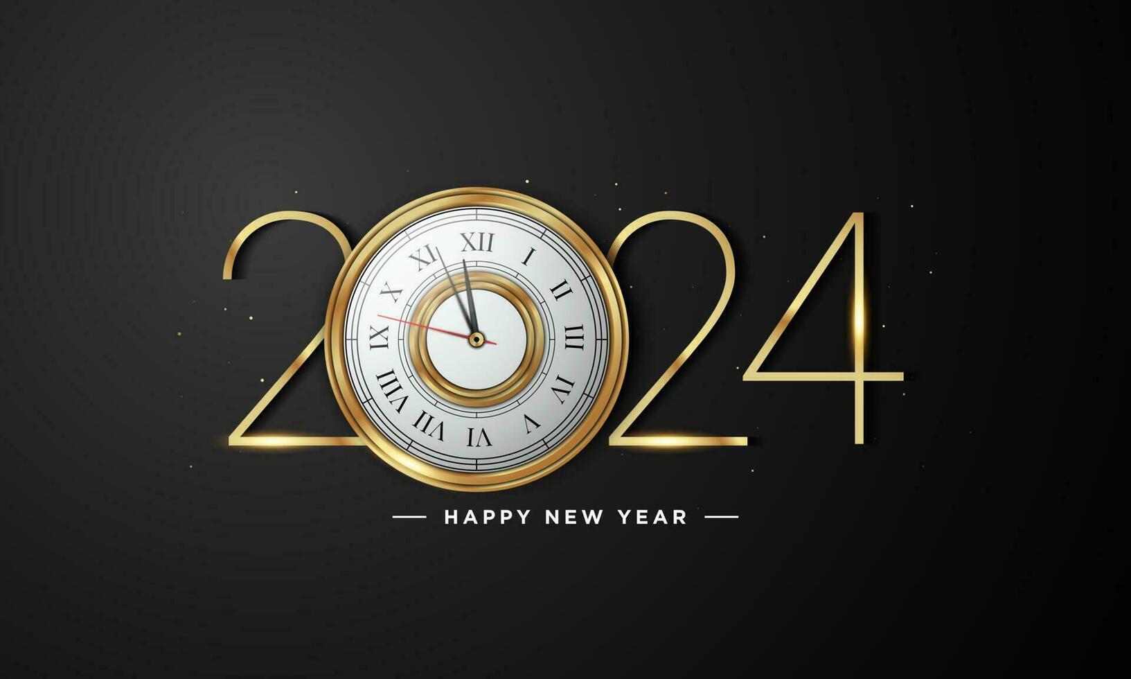 2024 Happy New Year Background Design. vector