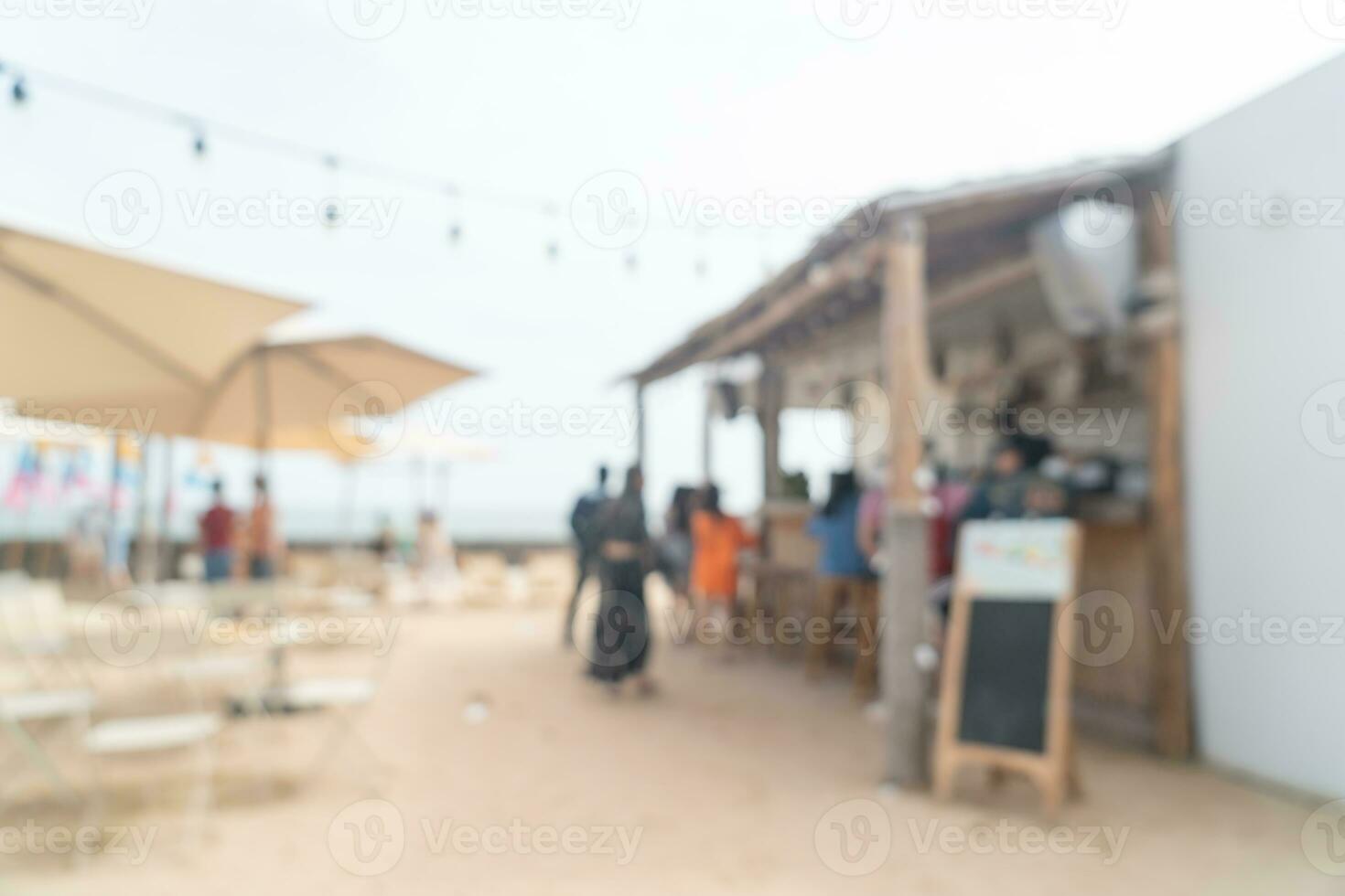 bar en la playa de desenfoque abstracto para el fondo foto