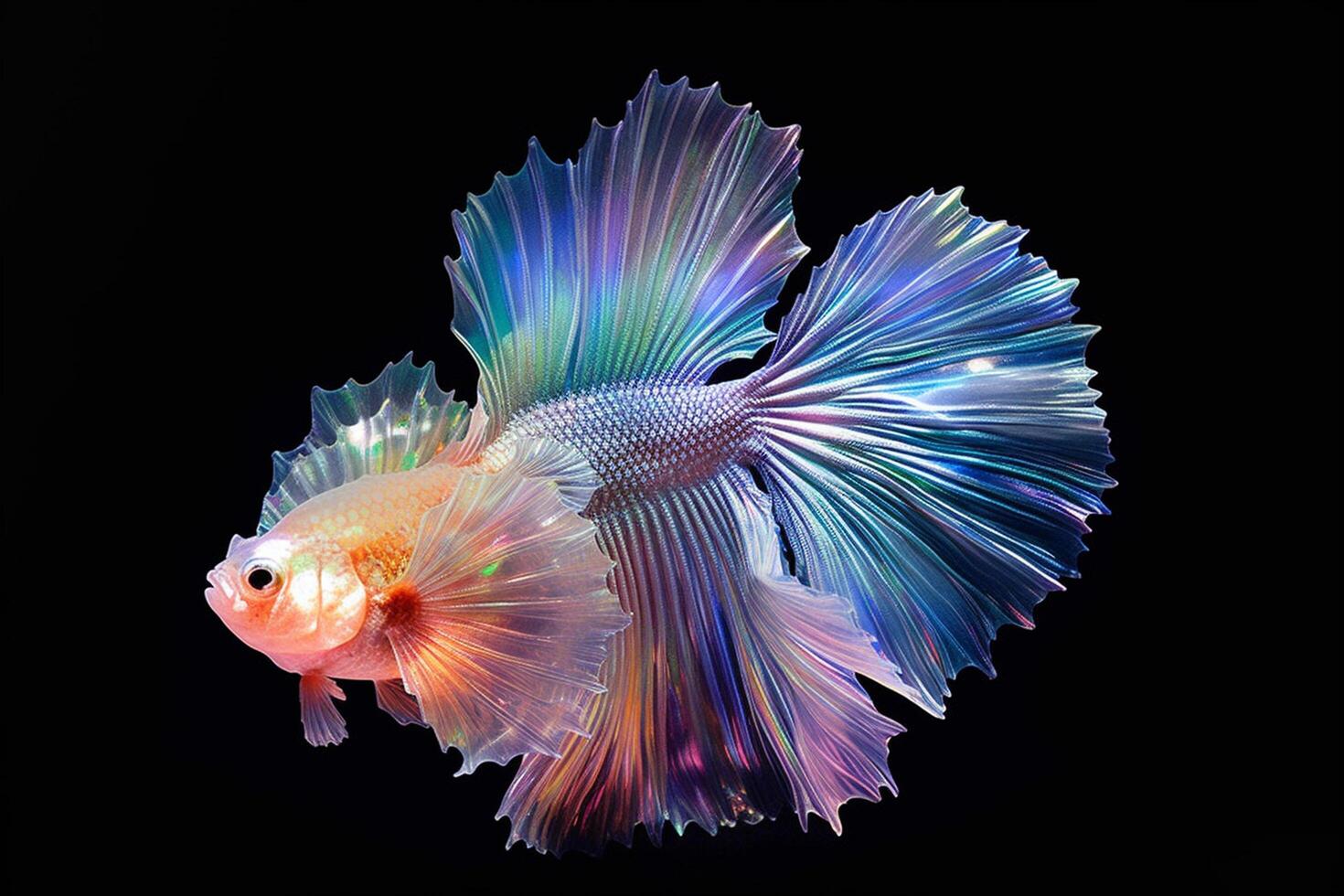 An iridescent Crystal betta fish AI Generated 23739338 Stock Photo at ...