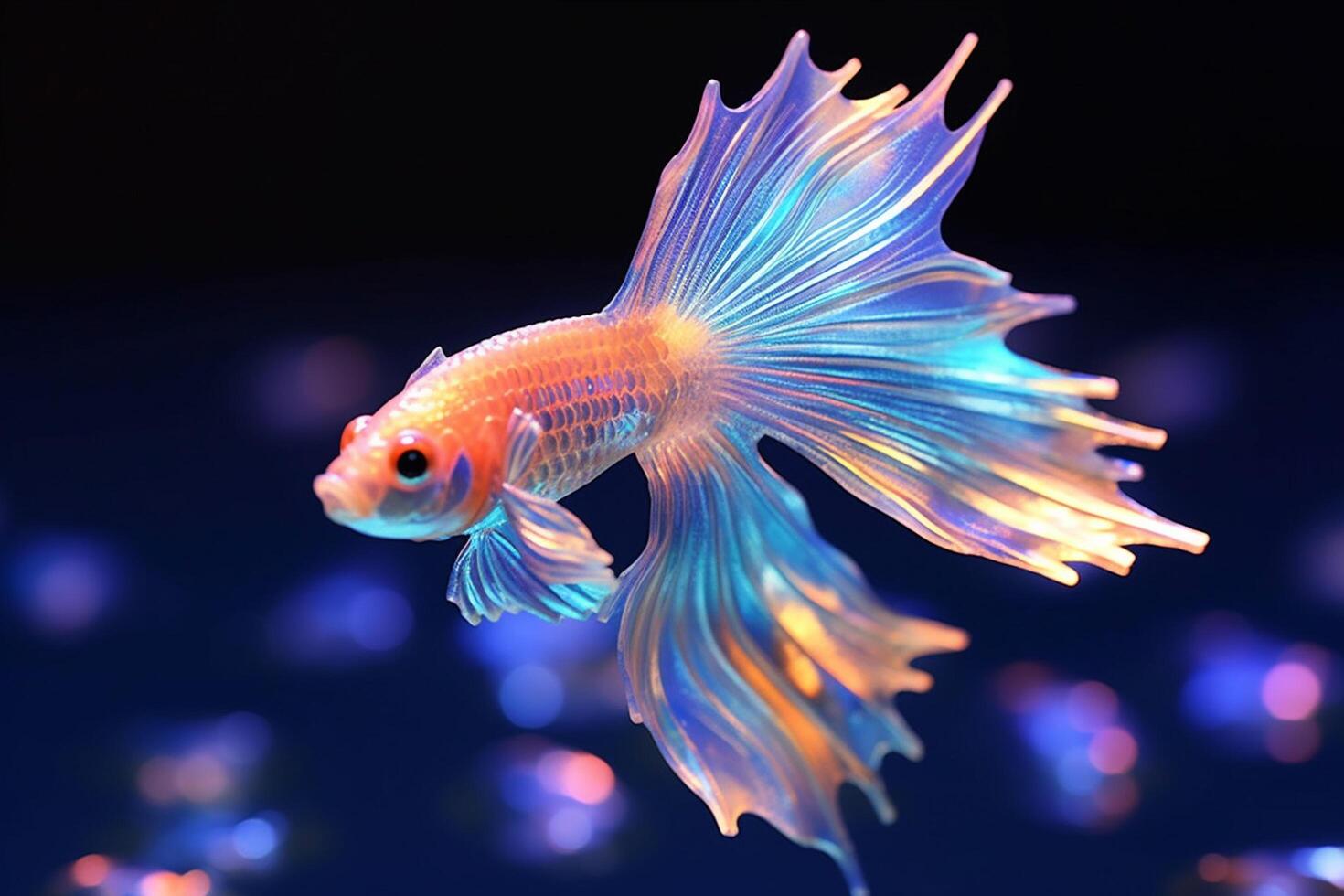 An iridescent Crystal betta fish AI Generated 23739346 Stock Photo at ...