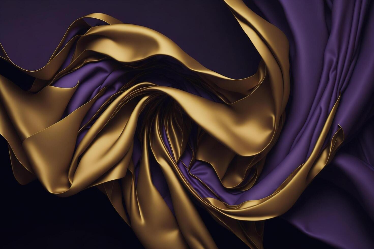 púrpura oro seda tela antecedentes ai generado ai generado foto