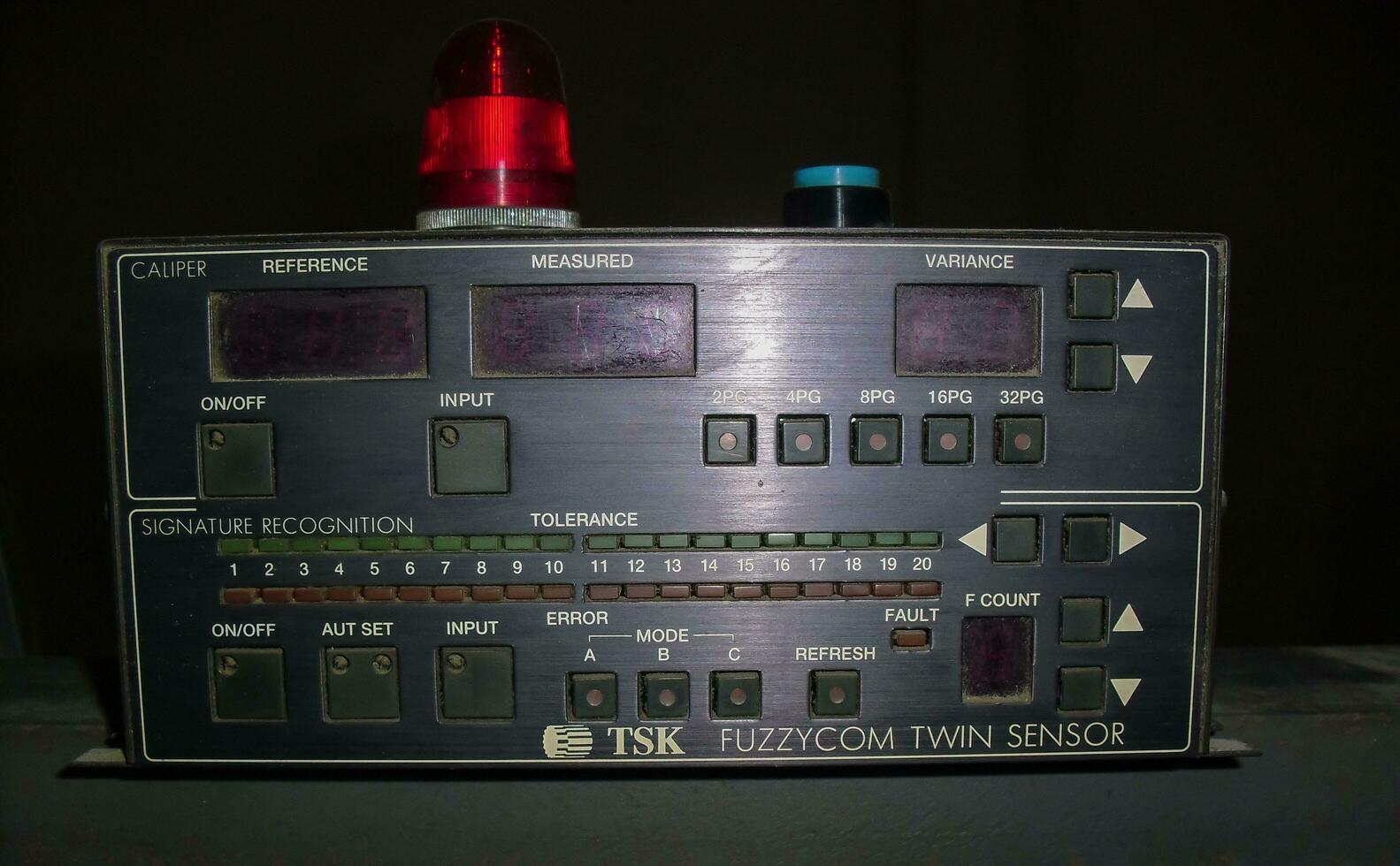 Voltage switchboard panel, electrical components at plant and factory with circuit breakers. photo