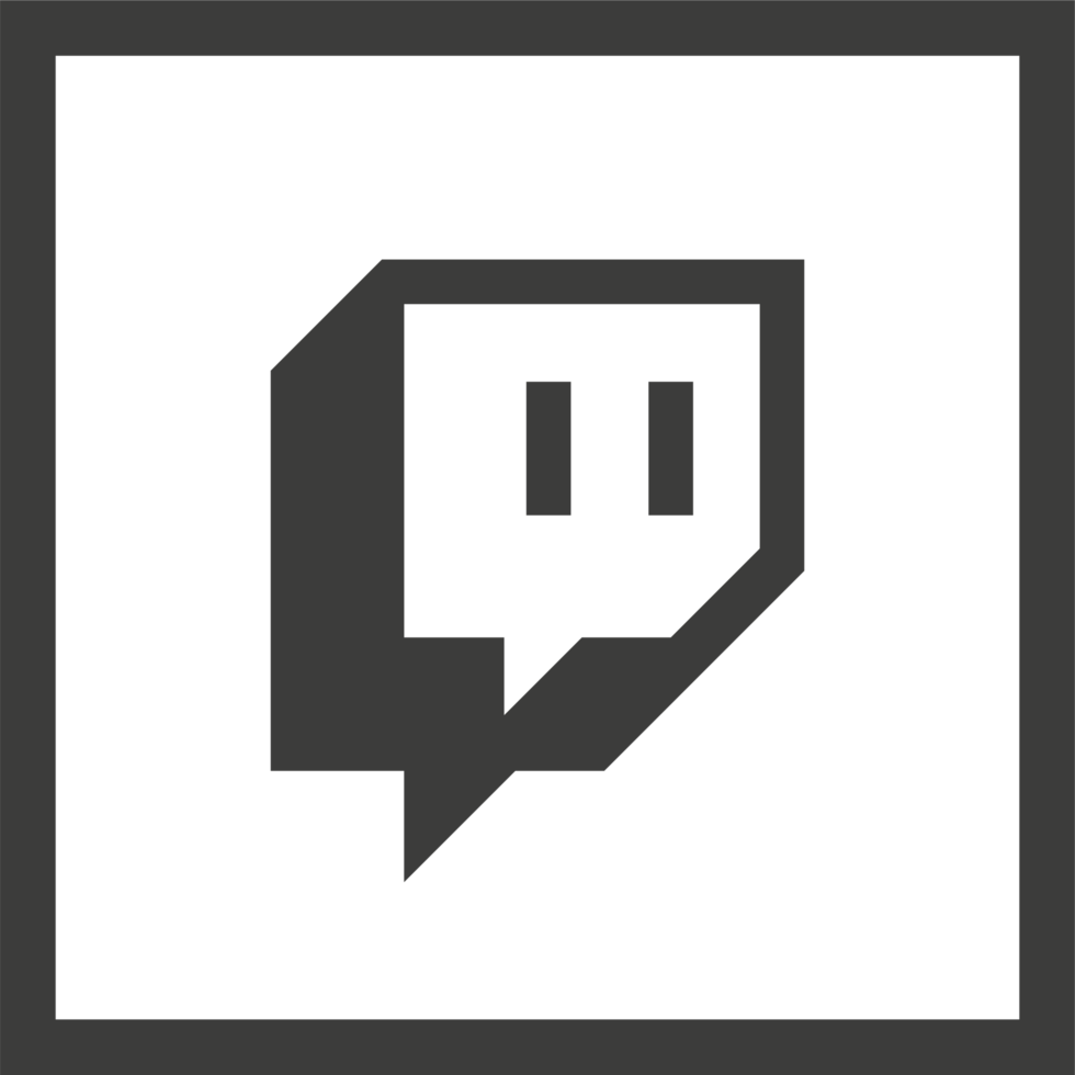 Twitch logo icon, social media icon png