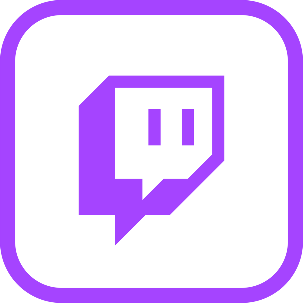 Twitch logo icon, social media icon png