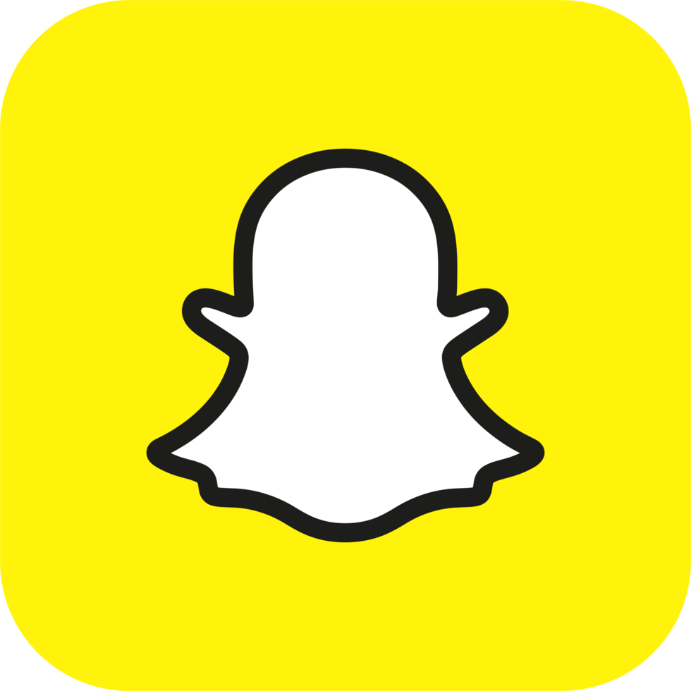 Snapchat logo icon, social media icon png