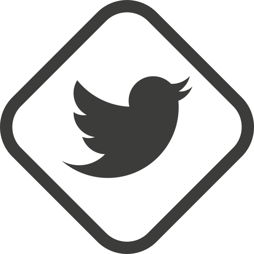 Twitter logo icon, social media icon png
