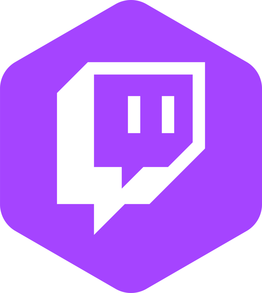 Twitch logo icon, social media icon png