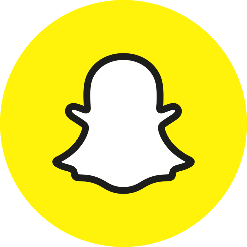 Snapchat logo icon, social media icon png