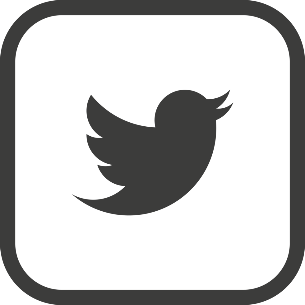 Twitter logo icon, social media icon png
