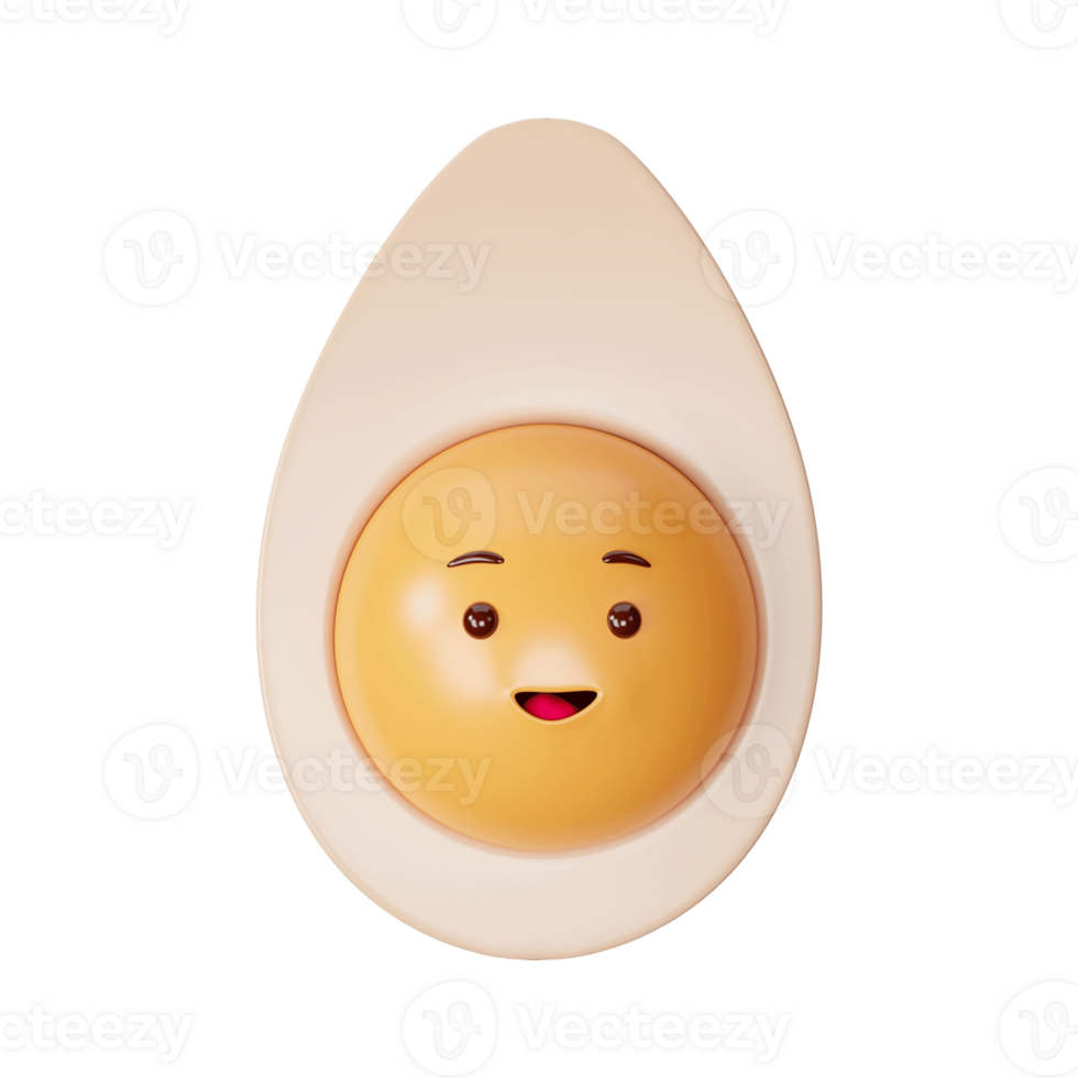 3D Rendering Of Easter Boiled Egg Element. png